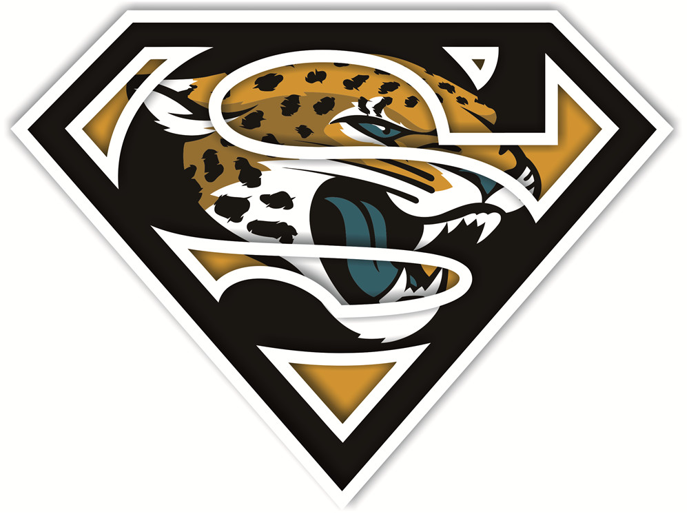 Jacksonville Jaguars superman logos fabric transfer